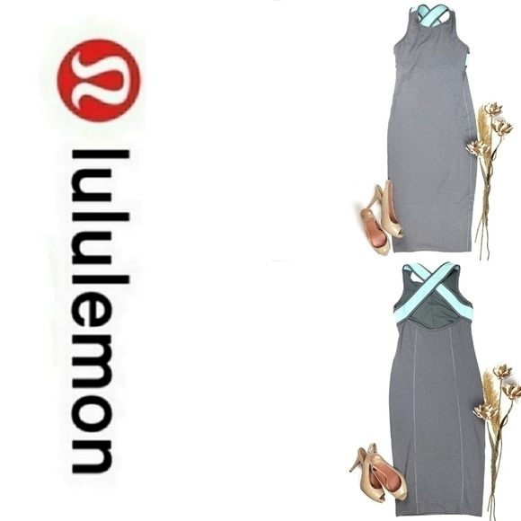 Lululemon Athletica Sultry Gray Turquoise Sports Dress Size XS - Picture 4 of 14